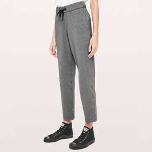 Lululemon On the Fly Pant 27” Full On Luxtreme Heathered Black Sz 6 W5BSES